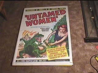 Untamed Women 1952 Orig Movie Poster Dinosuars Sci Fi Bad Girl Prehistoric