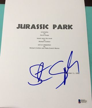 Steven Spielberg Signed Autograph " Jurassic Park " Full Movie Script Beckett