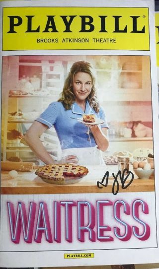 Waitress Musical Opening Night Playbill Signed By Sara Bareilles Proof
