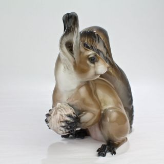 Large Vintage Rosenthal Porcelain Squirrel Figurine By Karner - Eichhoernchen Pc