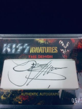 Kiss Gene Simmons Press Pass 360 Kissignatures Autograph Auto Card Kissignature