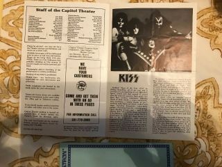 Kiss Program Oct 4 1975.  Capitol Theater Passaic NJ. 2