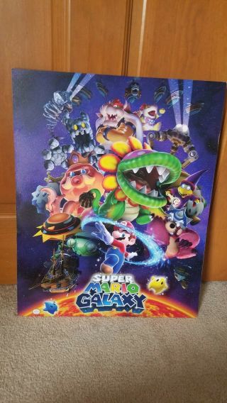 Rgc Huge Poster - Mario Galaxy Nintendo Wii - Hard Poster Board Backing