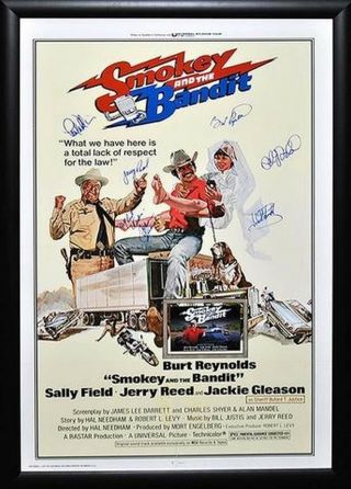 Signed Smokey And The Bandit Poster: By Burt Reynolds,  Sally Field,  Jerry Reed