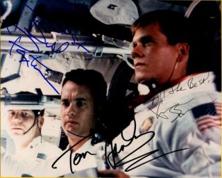 H - Tom Hanks/kevin Bacon/bill Paxton Autographed Photo From Apollo 13 W/coa