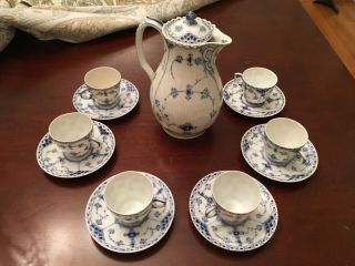 Royal Copenhagen Tea Set,  Vintage Blue Fluted,  Heirloom Piece,  Rare