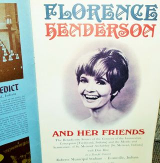 Vintage Florence Henderson Souvenir Program Pamphlet 1967 Yr