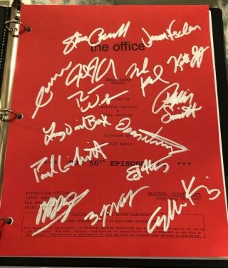 The Office " Beach Games " Script Signed By Steve Carell & Cast X15 W/coa