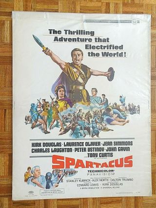 Kirk Douglas Laurence Olivier Jean Simmons Spartacus 1960 Univ R67 30x40 Poster