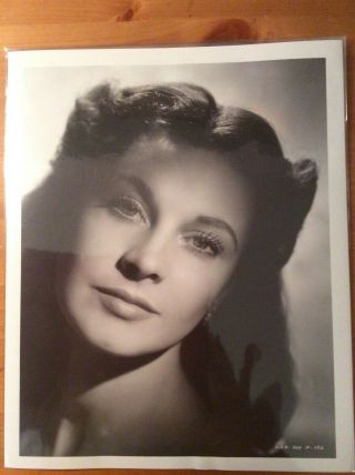 Vivien Leigh Gone With The Wind Photo With Publicity Snipe On Reverse