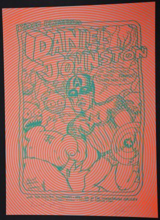 2008 Daniel Johnston Jermaine Rogers Concert Poster Signed Numbered Art Print