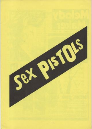 The Sex Pistols 1977 Emi Uk Press Kit Rare Punk