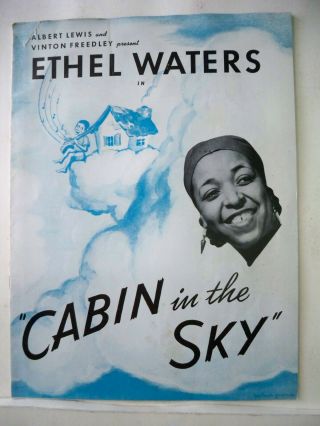 Cabin In The Sky Souvenir Program Ethel Waters / Todd Duncan Nyc 1940