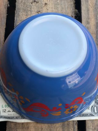 Rare Vintage Pyrex Friendship Mixing Bowl BLUE 401 1.  5 Pint Error Piece Promo 4