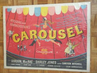 Gordon Mcrae,  Shirley Jones,  Barbara Ruick Carousel 1956 Fox British Quad