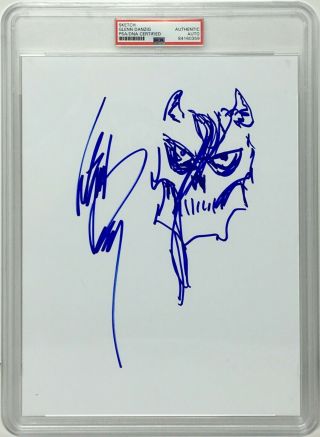 Glenn Danzig Signed 8.  5x11 Photo With Hand Drawn Sketch Misfits Danzig Psa