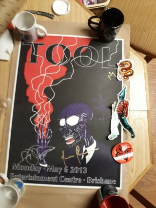 Tool Signed Autographed Poster 2013 Brisbane.