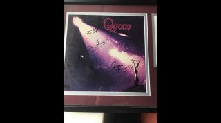 Queen Mercury May Taylor Deacon SIGNED FRAMED PHOTO LP Vinyl certified 4