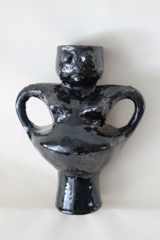 Beato Beatrice Wood Sculptured Woman Vase Signed Marked Studio Pottery Usa Art