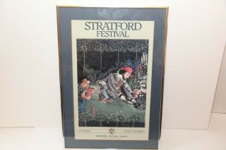 Stratford Festival 31st Season Poster Framed 1983 Stratford Ontario Canada