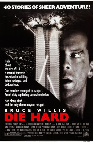 Die Hard (1988) Movie Poster - Rolled