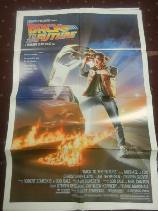 Back To The Future 1985 Release One Sheet Poster 27 X 41 Perfect