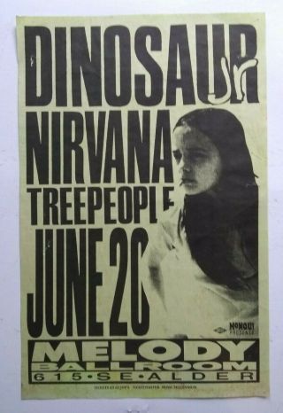 Dinosaur Jr.  Nirvana Concert Flyer Poster 