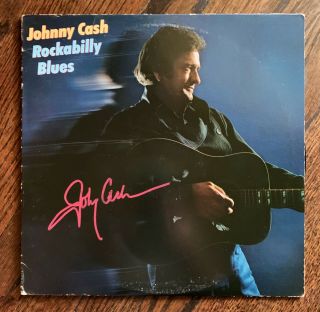 Johnny Cash Autographed Rockabilly Blues Album - Bright Signature