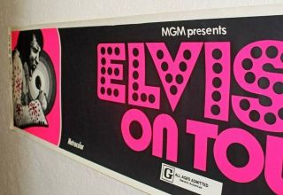 Elvis Presley ON TOUR 1972 MGM Day Glo BANNER 24 x 84 Movie Poster 4