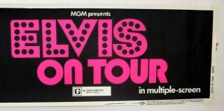Elvis Presley ON TOUR 1972 MGM Day Glo BANNER 24 x 84 Movie Poster 6