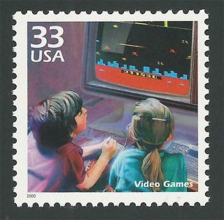 Vintage Home Video Games Defender Atari 2600 Tv Personal Arcade Us Stamp Nh