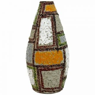 Mid Century Modern Raymor Patchwork Ceramic Vase Fratelli Fanciullacci