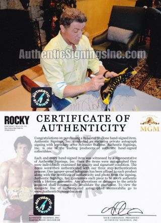 Sylvester Stallone Rocky Balboa Autographed ROCKY II Stallion Boot ASI Proof 2