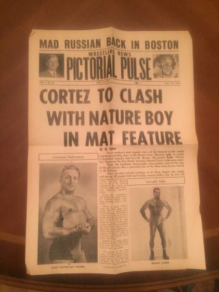 Wwf/wrestling Vintage Program Boston,  Ma - April 1952 -