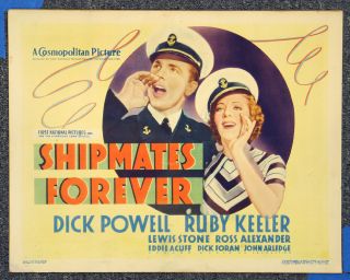 Shipmates Forever 35 Ruby Keeler Dick Powell Musical Title Card Borzage