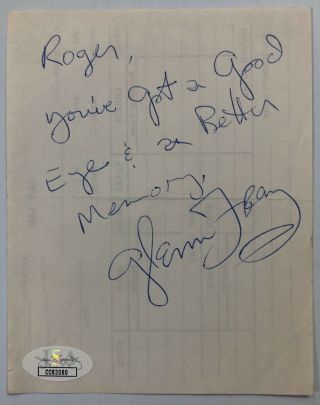 Rare Eagles Glenn Frey Signed Autograph Bar Tab Jsa - Priority