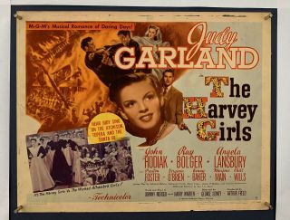 Harvey Girls Movie Poster (verygood) Half Sheet 1945 Judy Garland