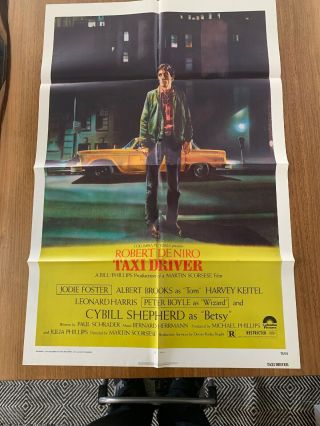 Taxi Driver One Sheet Movie Poster 27x41 Cond Robert Deniro