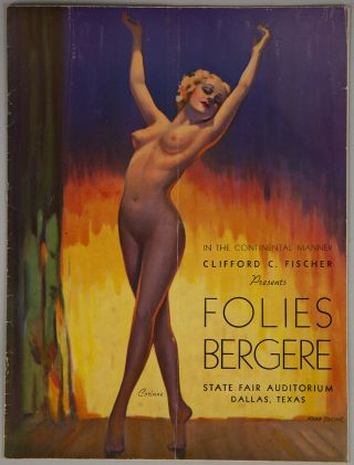 Folies Bergere Souvenir Program 1939 Vintage Risqué Cabaret Collectible