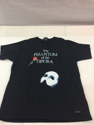 Vintage The Phantom Of The Opera T - Shirt 1986 Xl Black - With Tags Authentic