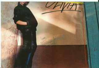 Jumbo autographed poster of Olivia Newton - John Totally Hot 2