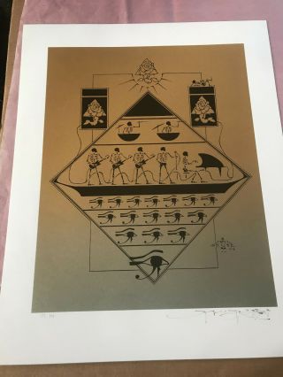 Grateful Dead Egypt 1978 Stanley Mouse Signed No:252/350 & Out Of Print