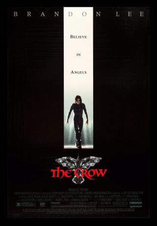 The Crow Cinemasterpieces Movie Poster Goth Emo Scene 1994 Brandon Lee