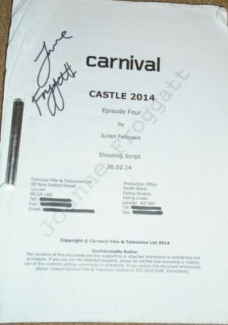 Joanne Froggatt Donation Her Signed Script Of An Episode Of Downton Abbey.