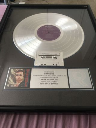 Riaa Certfied Platinum Sales Award For Mc Hammer - “let’s Get It Started”