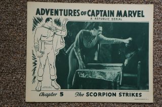 Adventures Of Captain Marvel Tom Tyler In Costume With The Scorpion Rare 1941