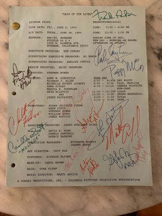Rare 1990 Days Of Our Lives Shooting Script Signed By Cast Nbc Soap Opera