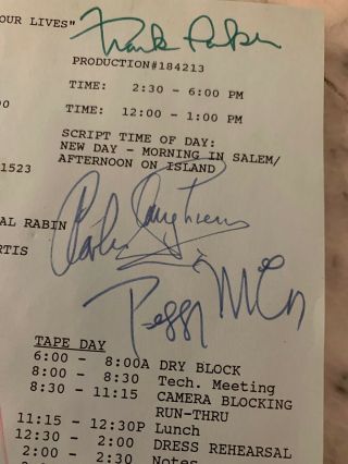 Rare 1990 DAYS OF OUR LIVES Shooting Script Signed By Cast NBC Soap Opera 3