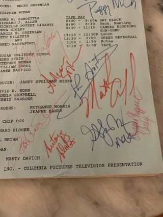 Rare 1990 DAYS OF OUR LIVES Shooting Script Signed By Cast NBC Soap Opera 4