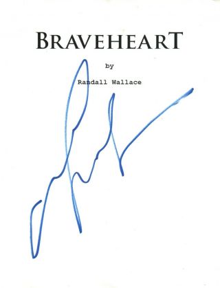 Mel Gibson Signed Autographed Braveheart Movie Script
